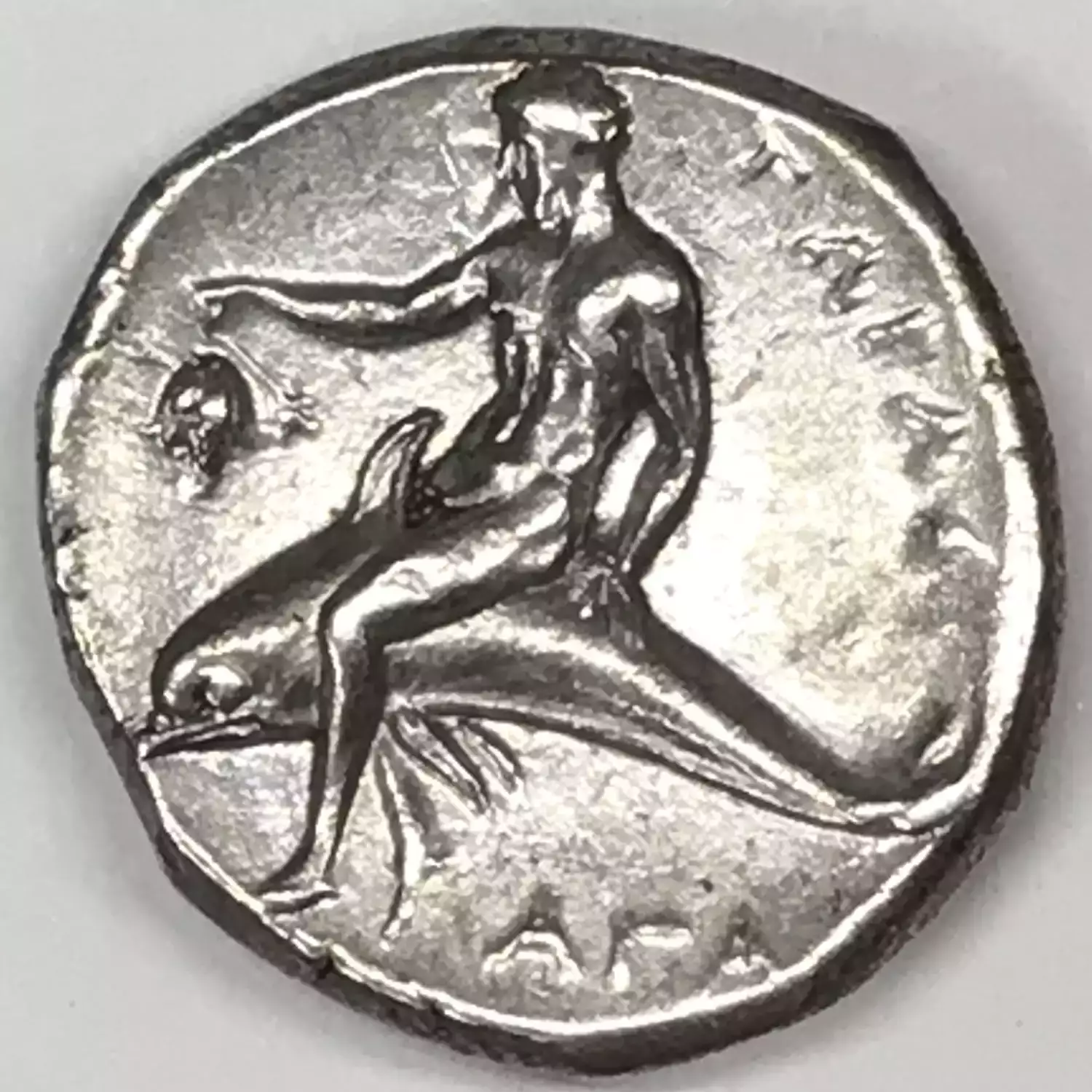 302-281 BC Greek Ancient Coin Tarentum, Calabria AR Didrachm dolphin ...