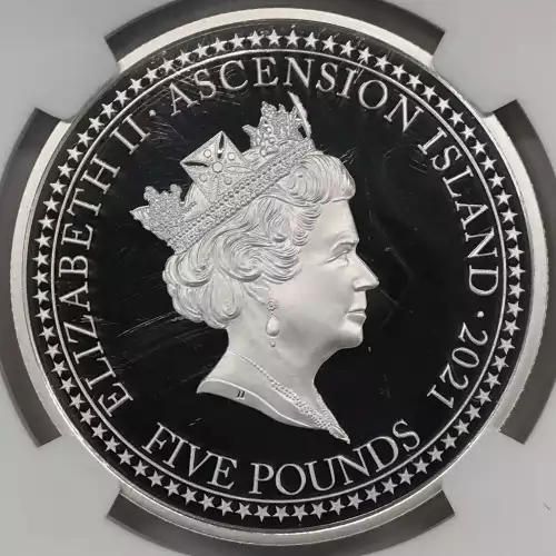 ASCENSION ISLAND Silver 5 POUNDS