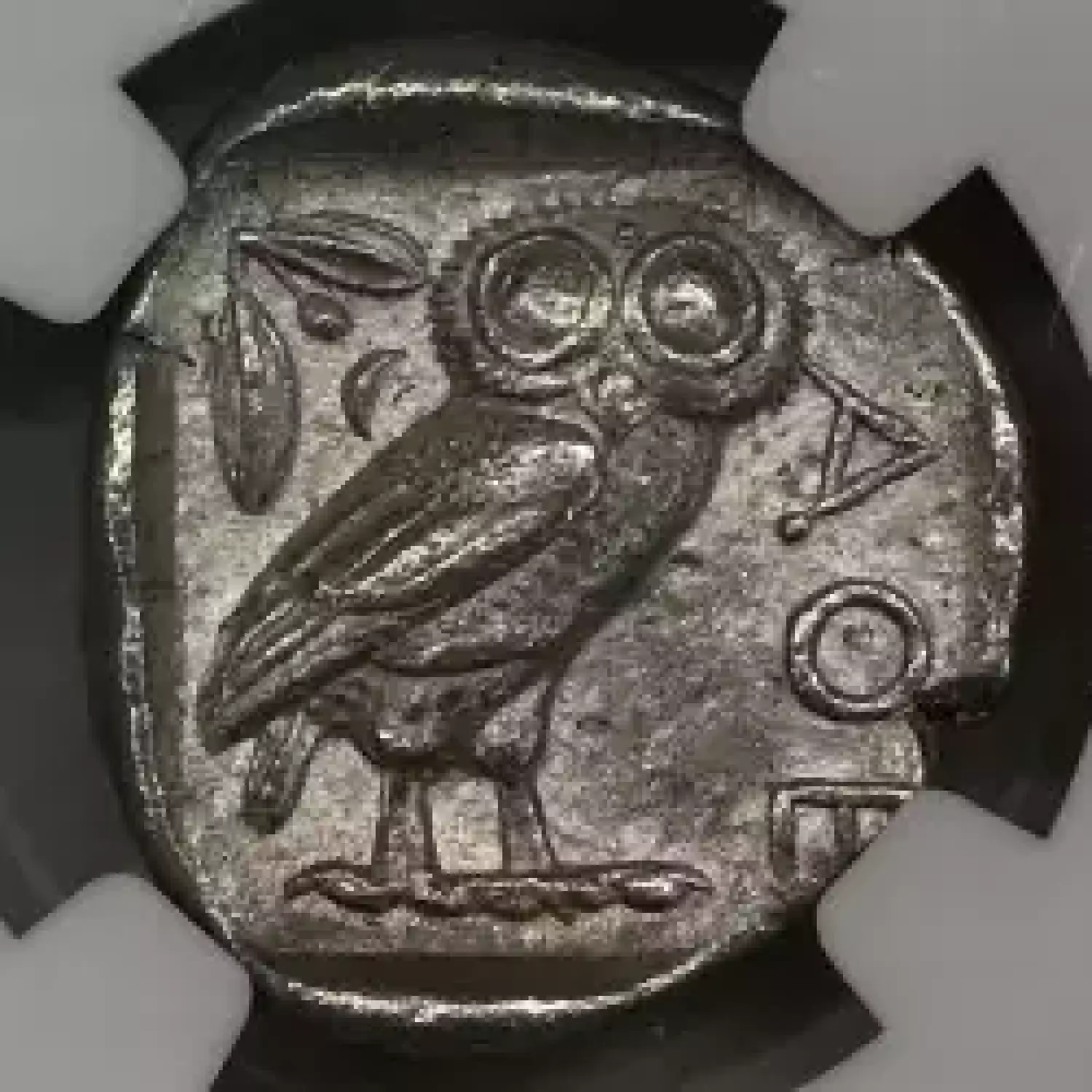 c.440-404 BC Attica, Athens AR Tetradrachm Athena owl olive moon