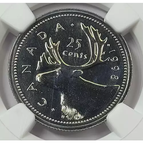 CANADA Nickel Plated Steel 25 CENTS (2)