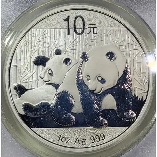CHINA, PEOPLE'S REPUBLIC 1 oz Silver Panda 10 YUAN (2014, KM# ???, PAN-610A) (2)