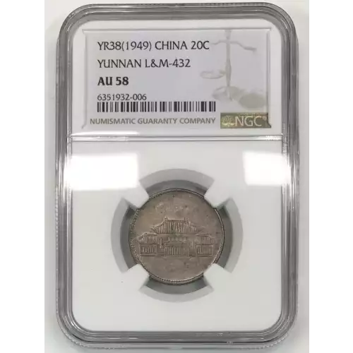 CHINA, PROVINCIAL Silver 20 CENTS