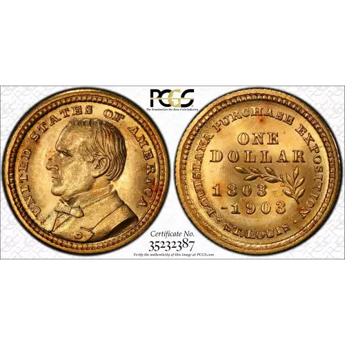 Classic Commemorative Gold--- Louisiana Purchase Exposition 1903-Gold- 1 Dollar (Jefferson or McKinley)