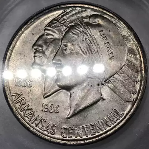 Classic Commemorative Silver--- Arkansas Centennial 1935-1939-Silver- 0.5 Dollar (3)