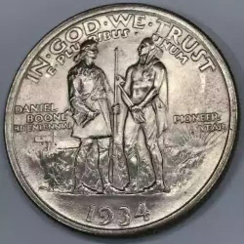 Classic Commemorative Silver--- Daniel Boone Bicentennial 1934-1938-Silver- 0.5 Dollar