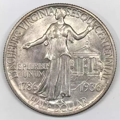 Classic Commemorative Silver--- Lynchburg, Virginia, Sesquicentennial 1936-Silver- 0.5 Dollar