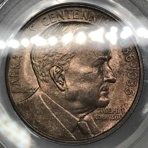 Classic Commemorative Silver--- Robinson Arkansas Centennial 1935-1939-Silver- 0.5 Dollar (2)
