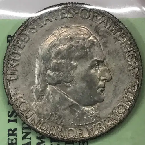 Classic Commemorative Silver--- Vermont Sesquicentennial 1927-Silver- 0.5 Dollar (2)