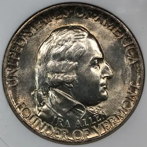 Classic Commemorative Silver--- Vermont Sesquicentennial 1927-Silver- 0.5 Dollar (2)