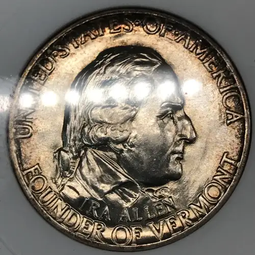 Classic Commemorative Silver--- Vermont Sesquicentennial 1927-Silver- 0.5 Dollar (4)