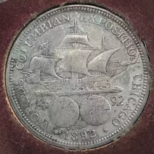 Classic Commemorative Silver--- World's Columbian Exposition Half Dollar 1892 - 1893 -Silver- 0.5 Dollar (2)