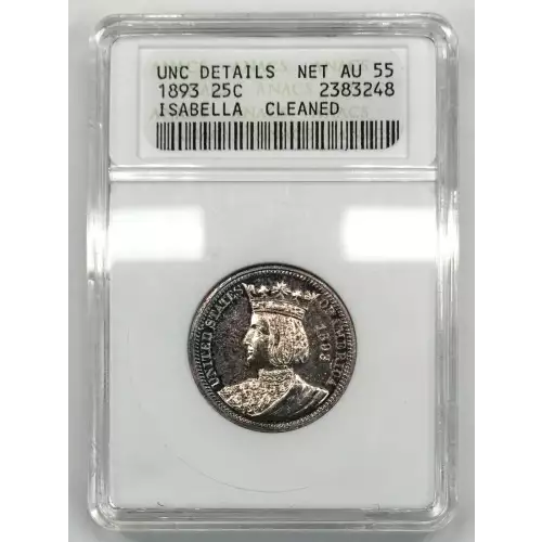 Classic Commemorative Silver--- World's Columbian Exposition, Isabella Quarter 1893-Silver- 0.25 Dollar