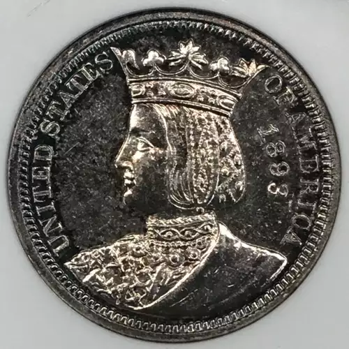 Classic Commemorative Silver--- World's Columbian Exposition, Isabella Quarter 1893-Silver- 0.25 Dollar (2)