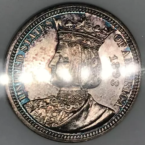 Classic Commemorative Silver--- World's Columbian Exposition, Isabella Quarter 1893-Silver- 0.25 Dollar (3)