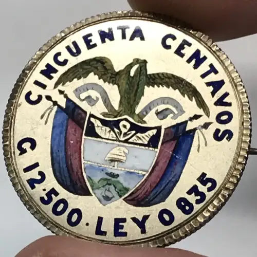 COLOMBIA Silver 50 CENTAVOS (3)