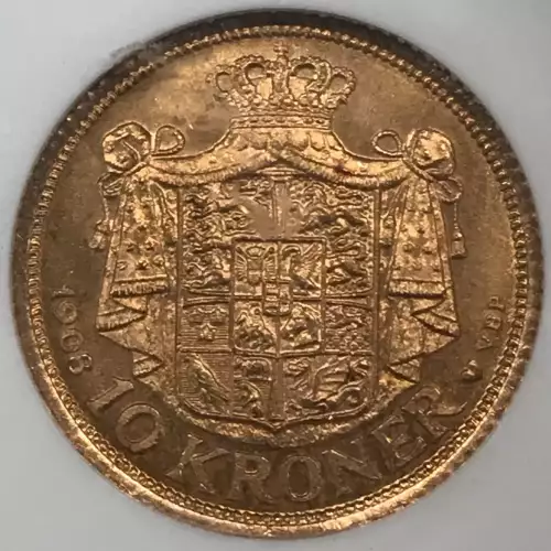 Denmark Gold 10 KRONER