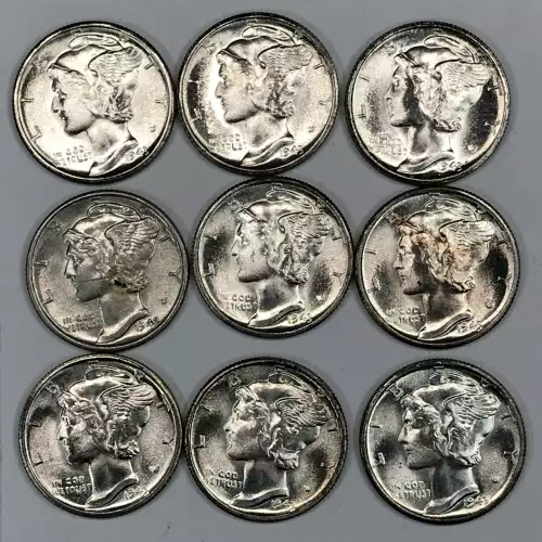 Dimes---Winged Liberty Head or Mercury 1916-1945 -Silver- 1 Dime