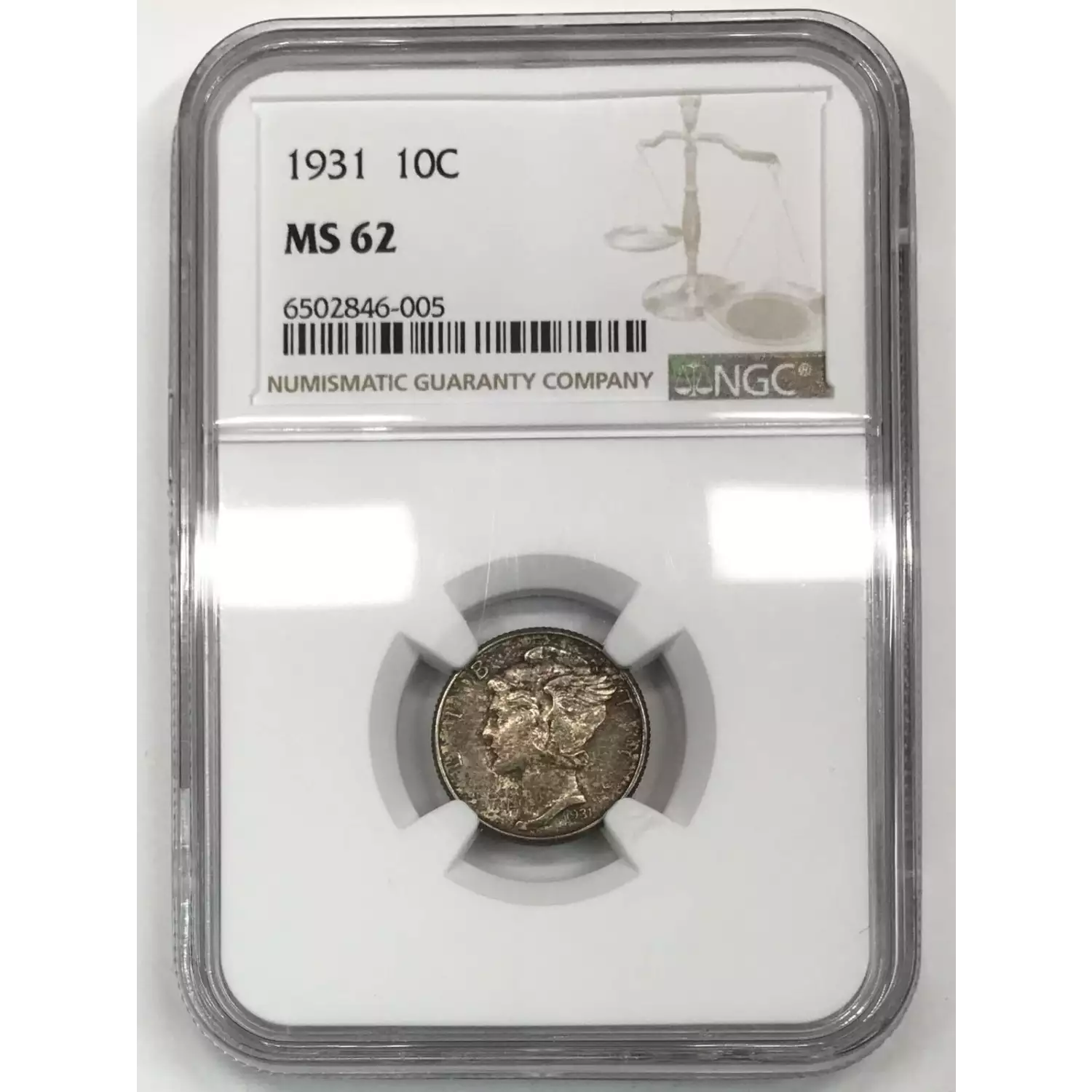 1931 Mercury Dime NGC MS-62 - Old Pueblo Coin