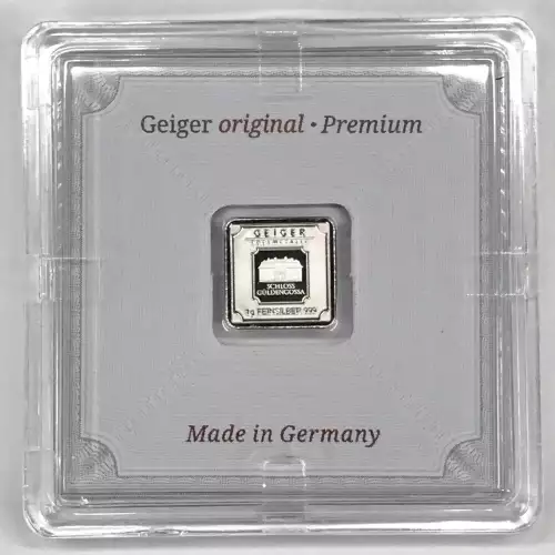 Geiger Edelmetalle 1 g Silver Bar w/ Assay [DUPLICATE for #551574] (2)