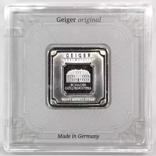 Geiger Edelmetalle 1 oz Silver Bar w/ Assay
