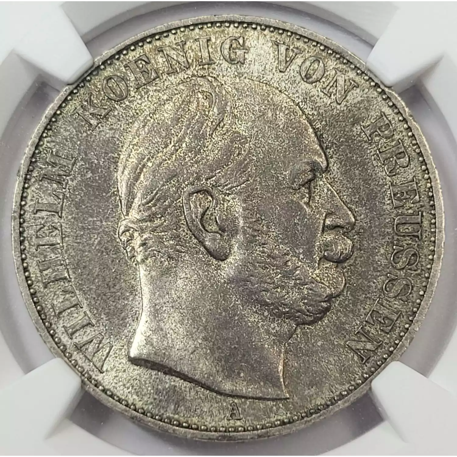 1871-A GERMAN STATES Silver THALER NGC MS-64 Victory Prussia - Old