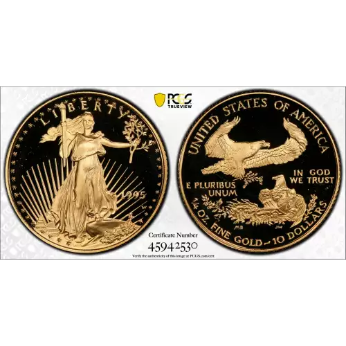 Gold Bullion-Gold Eagles--$10 Gold Eagle 1/4 oz -Gold- 10 Dollar