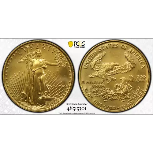 Gold Bullion-Gold Eagles--$10 Gold Eagle 1/4 oz -Gold- 10 Dollar