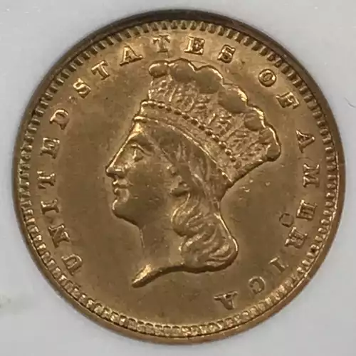 Gold Dollars---Indian Princess Head, Large Head 1856-1889 -Gold- 1 Dollar (2)