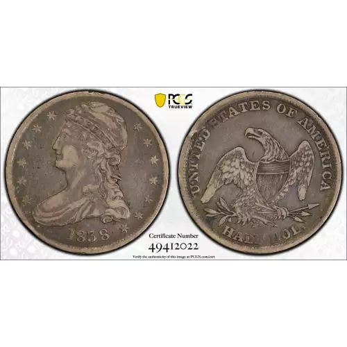 Half Dollars---Capped Bust, Reeded Edge 1836-1839 -Silver- 0.5 Dollar