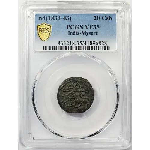 INDIA - PRINCELY STATES Copper 20 CASH