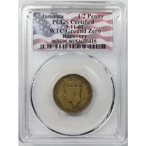 Jamaica 1/2 Penny WTC Ground Zero Recovery 09-11-2001 (2)