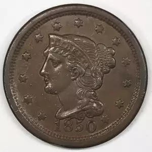 Large Cents - Braided Hair Cent (1839-1857) (2)