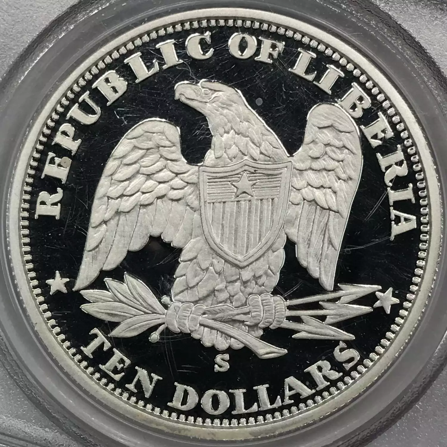 2000 LIBERIA Silver 10 DOLLARS PCGS PR-68 Type 2 - Old Pueblo Coin