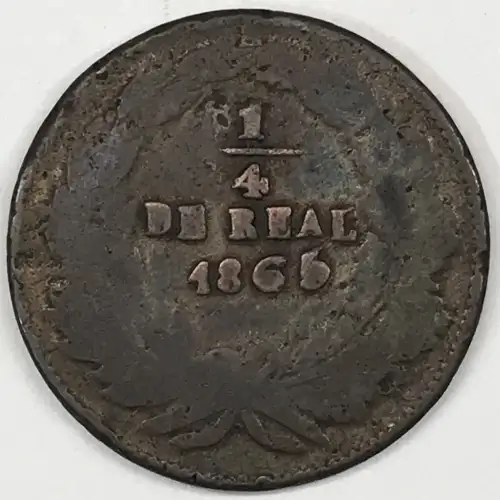 Mexico Copper 1/4 REAL (Un Quarto/Una Quartilla) (3)