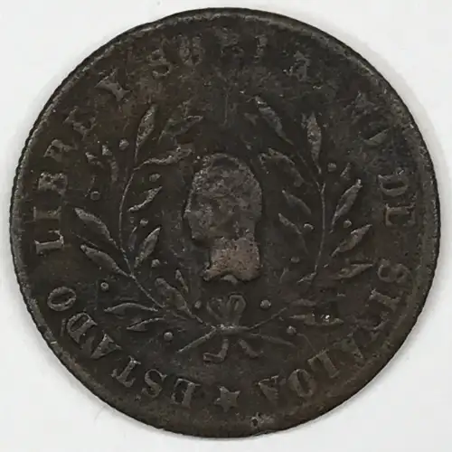 Mexico Copper 1/4 REAL (Un Quarto/Una Quartilla) (3)