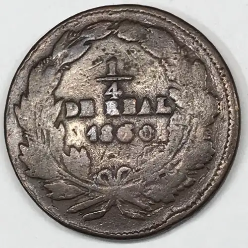 Mexico Copper 1/4 REAL (Un Quarto/Una Quartilla) (2)