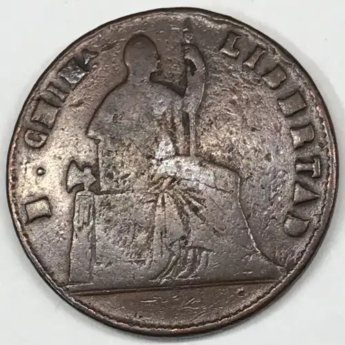 Mexico Copper 1/4 REAL (Un Quarto/Una Quartilla) (3)