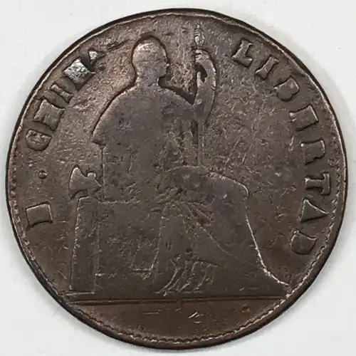 Mexico Copper 1/4 REAL (Un Quarto/Una Quartilla) (5)