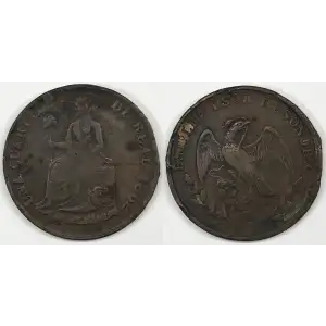 Mexico Copper 1/4 REAL (Un Quarto/Una Quartilla)