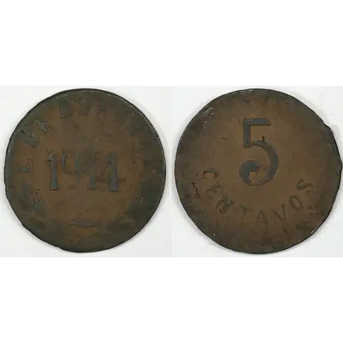 MEXICO-REVOLUTIONARY Copper 5 CENTAVOS