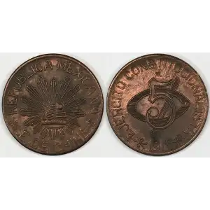 MEXICO-REVOLUTIONARY Copper 5 CENTAVOS