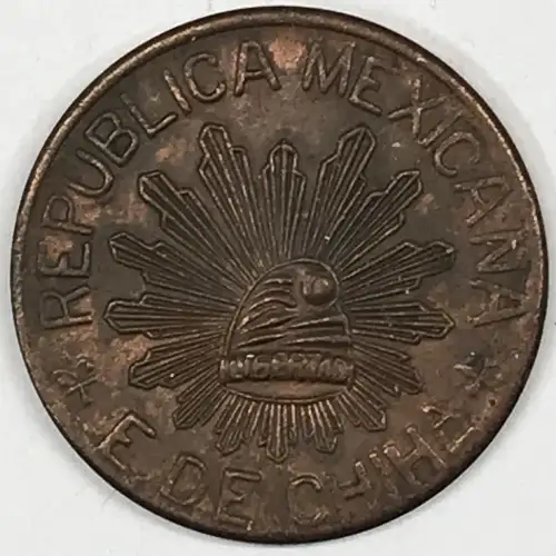 MEXICO-REVOLUTIONARY Copper 5 CENTAVOS (2)