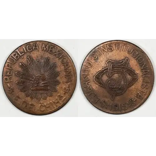MEXICO-REVOLUTIONARY Copper 5 CENTAVOS