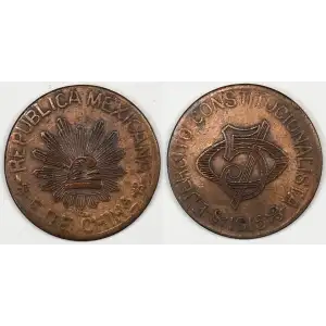 MEXICO-REVOLUTIONARY Copper 5 CENTAVOS