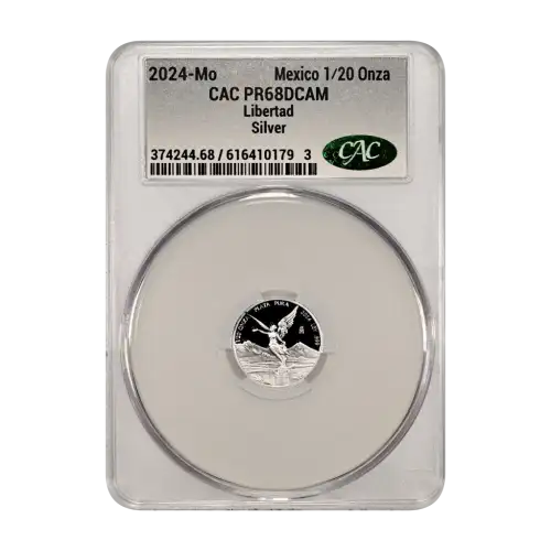 MEXICO Silver 1/20 ONZA (1/20 Troy Ounce of Silver) 1996-present KM#609 (2)