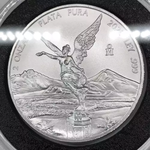 MEXICO Silver Libertad 2 ONZA (2 Troy Ounces of Silver) 1996-Present KM#614 (3)