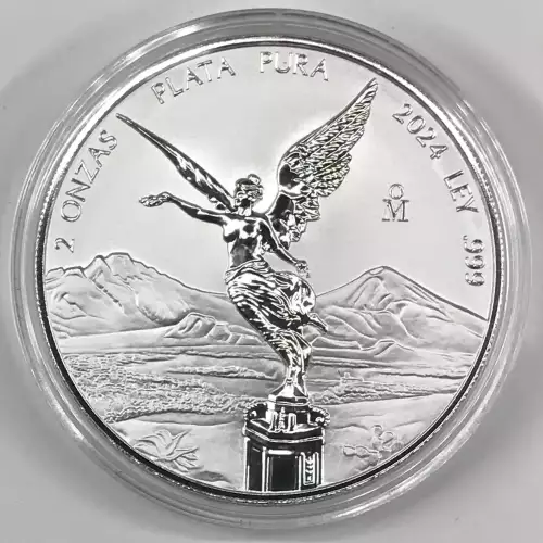 MEXICO Silver Libertad 2 ONZA (2 Troy Ounces of Silver) 1996-Present KM#614