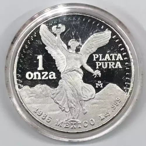 MEXICO Silver Libertad ONZA (Troy Ounce of Silver) 1982-1989 KM#494.1