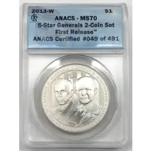 Modern Commemoratives ---5-Star Generals 2013 -Silver- 1 Dollar