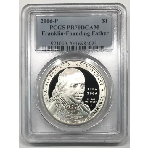 Modern Commemoratives --- Benjamin Franklin Tercentenary FOUNDING FATHER 2006 -Silver- 1 Dollar